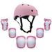 Kids 7 in 1 Helmet and Pads Set Adjustable Kids Knee Pads Elbow Pads Wrist Guards for Scooter Skateboard Roller Skating Cycling