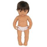 Miniland Educational Caucasian Brunette Boy Baby Doll with Anatomically Correct Features