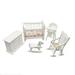 MageCrux 5Pcs 1:12 Dollhouse Miniature Baby S Room Furniture Set Crib Cabinet Chair