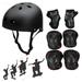Outdoor Skating Skateboard Helmet+6pcs Elbow Knee Wrist Pads Cycling Sports for Youths Kids Children Teen Protective Gear Safety Scooter