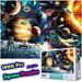 Mini Space 1000 Pieces Jigsaw Puzzles for Adults Kids Jigsaw Puzzle Outer Space Cosmic Galaxy and Astronaut Educational Games