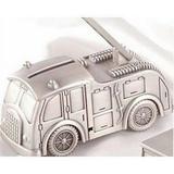 Fire Truck Bank Pewter