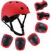 Kids Bike Helmet Toddler Helmet for Ages 3-10 Boys Girls with Sports Protective Gear Set Knee Elbow Wrist Pads for Skateboard Cycling Scooter Rollerblading - Red
