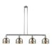 Innovations Lighting Bell 4 Light 53 Stem Hung Island Light Silver Plated Mercury/Polished Chrome