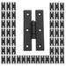 Renovators Supply Black H Cabinet Hinges 3 Wrought Iron Kitchen Cabinet Hinge w/Hardware Pack of 50