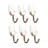 6PCS Plastic White Strong Stick Hook Bathroom Kitchen Wall Hangers Self Adhesive Door Hook Door Suction Cup Suckers