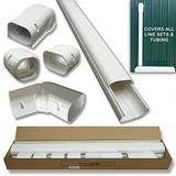 Hide-A-Line 4 14 Ft Mini split and Central Air Conditioner & Heat Pump Line Set Cover Kit Decorative Tubing Cover