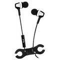 Maxell 199818 Flat Cable Earphones Black & White