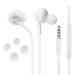 OEM UrbanX Corded Stereo Headphones for Xiaomi Poco F2 Pro - AKG Tuned - with Microphone and Volume Buttons - White (US Version with Warranty)