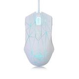 Ajazz AJ52 Watcher RGB Gaming Mouse Programmable 7 Buttons Ergonomic LED Backlit USB Gamer Mice Computer Laptop PC for Windows Mac OS Linux Star White