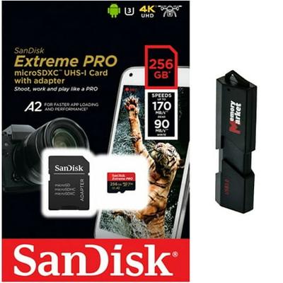 Get The Sandisk Extreme Pro 256gb Microsd Xc Class 10 Uhs I Mobile Memory Card For Go Pro Camera Hero 7 8 With Usb 3 0 Memorymarket Dual Slot Microsd Sd Memory
