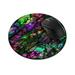 WIRESTER 7.88 inches Round Standard Mouse Pad Non-Slip Mouse Pad for Home Office and Gaming Desk - Purple Green Galaxy Marble