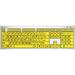 Logickeyboard LargePrint Black on Yellow PC Slimline Keyboard US English