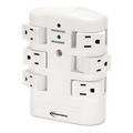 Wall Mount Surge Protector 6 Outlets 2160 Joules White