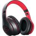 Symphonized Blast Wireless Bluetooth Headphones with Mic Over Ear Headphones for Samsung and More 22 Playtime Hours for Travel/Work Deep Bass Headphones with Noise Isolation (Red)