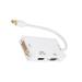 Kentek Mini Displayport 1.2 male to 4K HDMI VGA DVI female M/F/F/F 3 in 1 combo passive adapter Mini DP MDP Thunderbolt to HDMI HD15 DVI-D digital 4K resolution HDTV ready PC MAC