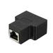 RJ45 Splitter Adapter Connector 1 to 2 Female Ports for CAT 5/CAT 6/CAT 7 LAN Ethernet Cables Socket Splitter Hub PC Laptop Router Contact Modular Plug