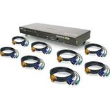 8PORT COMBO VGA KVMP SWITCH WITH PS/2 CABLES