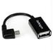 StarTech StarTech Accessory 5inch Micro USB to USB On-The-Go Host Adapter Male-Female