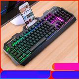 Mechanical Gaming Keyboard and Mouse Combo Switch 104 Keys Rainbow Backlit Keyboards Mouse Wired for PC Gamer Computer Laptop