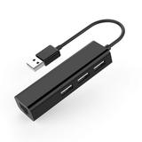 RJ45 Ethernet Adapter with USB 2.0 Hub USB Network Adapter 10/100Mbps for Nintendo Switch Wii Windows Surface Pro MacBook Air/Retina Chromebook and More PC(BLACK)