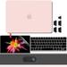 New MacBook Pro 13 Case 2020 A2338 w/ M1 A2251 A2289 A2159 A1989 A1708 GMYLE Webcam Cover Dust Plugs Keyboard Cover & Screen Protector 5 in 1 Accessories Kit for MacBook Pro 13 Inch (Baby Pink)