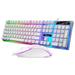 RGB Gaming Keyboard and Backlit Mouse Combo USB Wired Backlit Keyboard LED Gaming Keyboard Mouse Set for Laptop PC Computer Game and Work Black