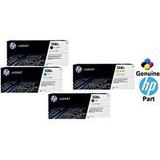 HP 508X Color LaserJet M553/ M577 Original Toner Cartridges 4-Pack: Black Cyan Magenta & Yellow