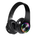 B39 LED Bluetooth V5.0 Headset Sports Headphone Subwoofer Wireless Stereo Support Card Earphone Black