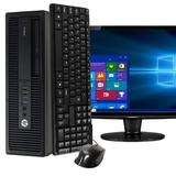 HP ProDesk 600G2 Desktop Computer PC Intel Quad-Core i5 120GB SSD 8GB DDR4 RAM Windows 10 Pro DVD WIFI 19in Monitor USB Keyboard and Mouse (Used - Like New)
