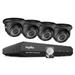 SANNCE 4CH DVR CCTV System 4PCS 2MP IP66 Waterproof Outdoor Security Dome Cameras CCTV Surveillance Kit with 1T HDD