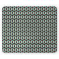 Abstract Mouse Pad Geometric Circles in Squares Different Tones Modern Unusual Retro Hipster Rectangle Non-Slip Rubber Mousepad Pale Sea Green Plum by Ambesonne