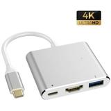 USB C to HDMI Adapter USB Type C Adapter Multiport AV Converter with 4K HDMI Output USB 3.0 Port and USB-C Charging Port Compatible Chromebook/MacBook/iMac/Samsung/Projector/Monitor