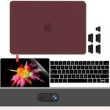 New MacBook Pro 13 Case 2020 A2338 w/ M1 A2251 A2289 A2159 A1989 A1708 GMYLE Webcam Cover Dust Plugs Keyboard Cover & Screen Protector 5 in 1 Accessories Kit for MacBook Pro 13 Inch (Wine Red)