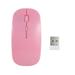 walmeck 2.4G Wireless Mouse Portable Ultra-thin Mute Mouse 4 Keys Wireless Optical Mouse 1600DPI for Desktop Computer Laptop Pink