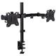 JUICEUP Dual Monitor Stand Mount Adjustable Full Motion Fully Articulating Desk Monitor Arm Fits Screen 13 â€“ 27 inch and 17.6 Lbs 75x75/100x100 (Dual Arm)