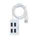 USB 2.0 Hub High Speed 4 Ports Multiple Plug-and-play Adapter Computer Accessory