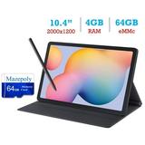 Samsung Galaxy Tab S6 Lite 10.4-inch Touchscreen WiFi Tablet 4GB RAM 64GB SSD with S Pen Cover & Mazepoly 64GB Memory Card with Adapter