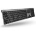Macally Wireless Bluetooth Keyboard for Mac - Compatible Apple Keyboard Wireless for Mac iOS PC Android - Switch Between 3 Devices with Multi Device Mac Bluetooth Keyboard for MacBook Pro/Air iMac