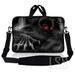 Laptop Skin Shop 15-15.6 inch Neoprene Laptop Sleeve Bag Carrying Case with Handle and Adjustable Shoulder Strap - Red Eye Dark Ghost Zhombie Skull