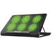 Laptop Cooler 6 Speed Controlled Fans Ultra Slim Stand W/ 2 USB Ports LED Green Lights 12 -17 inch Universal