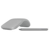 Surface Arc Touch Mouse - Wireless - Bluetooth - Platinum with Microsoft Surface Pen - Rubber - Platinum