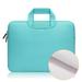 Laptop Sleeve with Handle Compatible with 11-15.6 inch MacBook Pro MacBook Air Notebook Computer Water Repellent Suede Bag with Small Bag (Mint Green 14 inch)