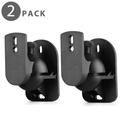 Universal Satellite Speaker Wall Mount Bracket Ceiling Mount Clamp with Adjustable Swivel and Tilt Angle Rotation For Surround Sound System Satellite Speakers - 1 Pair Set of 2 Black