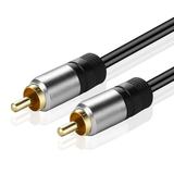 Subwoofer S/PDIF Audio Digital Coaxial RCA Composite Video Cable (3 Feet) Gold Plated Dual Shielded RCA to RCA Male Connectors AV Wire Cord Plug for Home Theater HDTV & Hi-Fi Systems