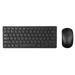 PRAETER 2.4G Wireless Silent Keyboard and Mouse Set Mini Multimedia Full-size Keyboard Mouse Combo Set For PC A1 Black