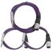 Seismic Audio 3 Pk of Purple XLR Male to 1/4 TRS Patch Cables - One 6 ft One 3 Ft One 2 ft Purple - SATRXL-M3C-Purple