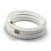 THE CIMPLE CO - White 75ft Dual with Ground RG6 Coaxial with Quality Compression Connectors