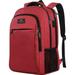 Matein 15.6 Anti-Theft Laptop Bag Travel Laptop Backpack with USB Charger Port - Red
