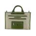 Knomo London Havana E/W 13 Laptop Bag Natural/Green